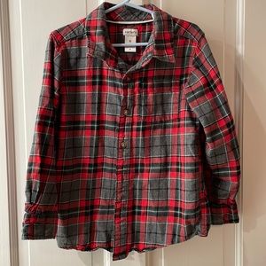 Boys Plaid Flannel Button Down